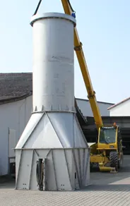 Montageansicht des Notkamins